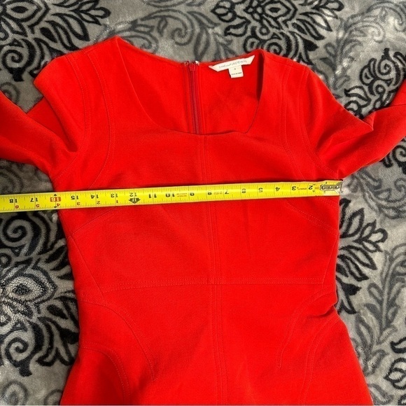 Diane von Furstenberg Paloma Scoop-Neck Flare Dress size 4 red - Picture 9 of 14